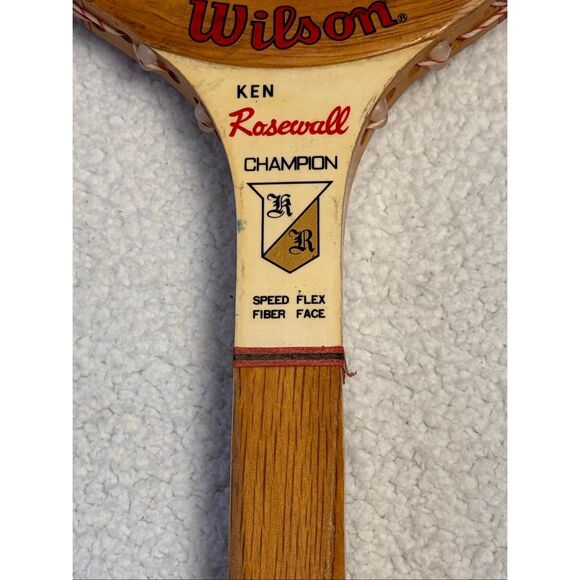 Vintage Wilson Ken Rosewall Champion Wood Wooden Tennis Racquet/Racket - Picture 2 of 15